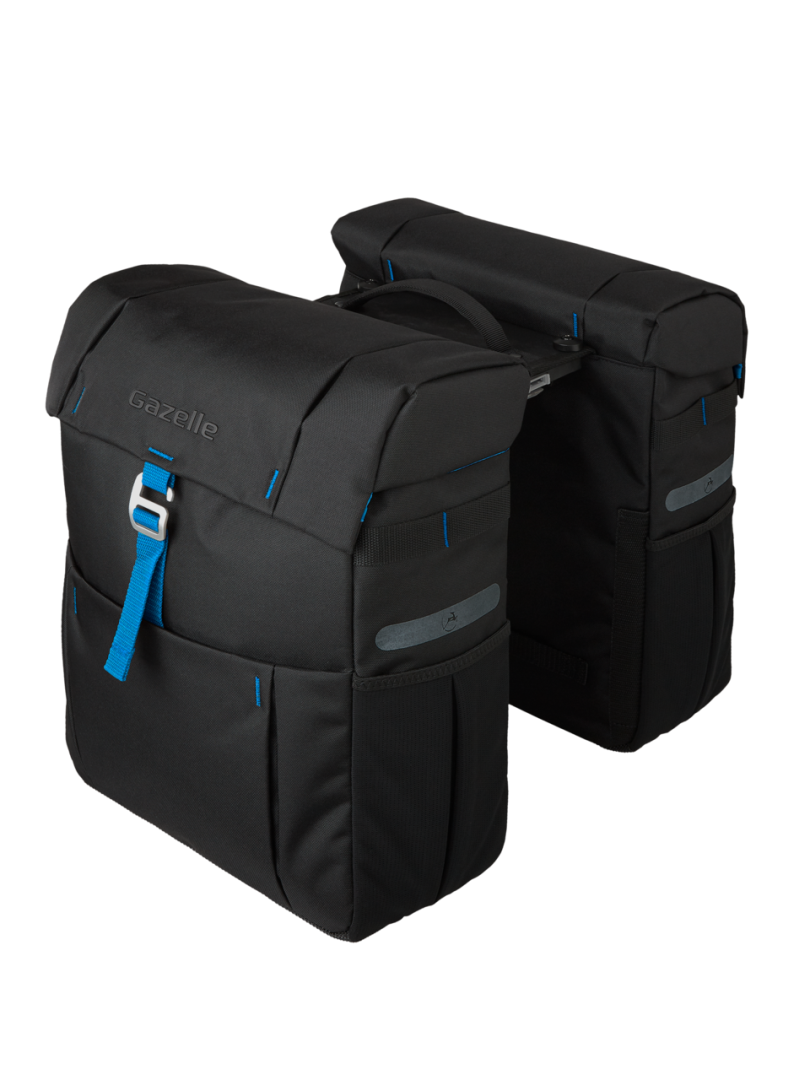 Tas dubbel black spark blue adapter Mik